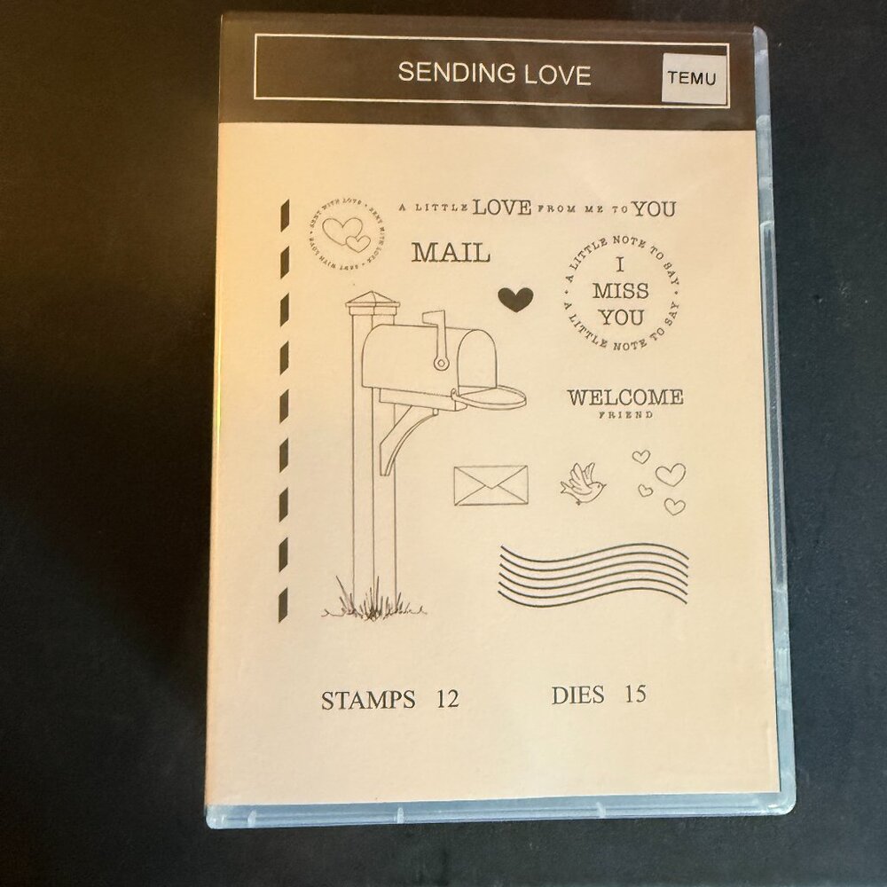 Temu Stamps and Dies Sending Love